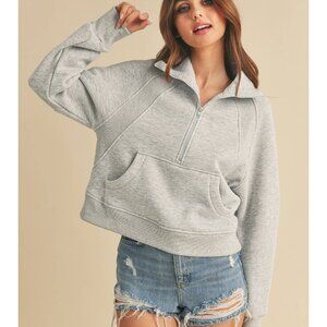 Dove Funnel Neck Half Zip